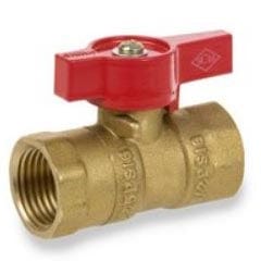 3/4" Forged Brass FIP X FIP Straight 2-Piece Gas Valve Series 200