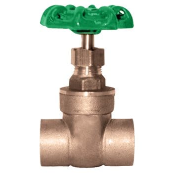 1-1/2" C x C Heavy Pattern Brass Gate Valve