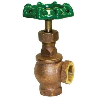 1-1/2" Brass Globe Valve - Angled