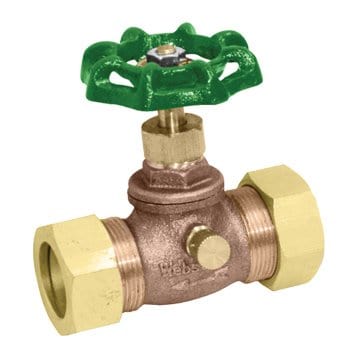 1/2" Compression Brass Stop & Waste (Globe)