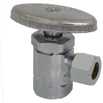 3/8" FIP x 3/8" Compression Chrome Plated Brass Supply Stop