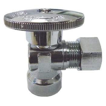 3/8" FIP x 3/8" Compression Lead Free Chrome Plated Brass Supply Stop