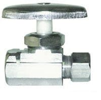 1/2" FIP x 3/8" OD Compression Chrome Plated Brass Supply Stop