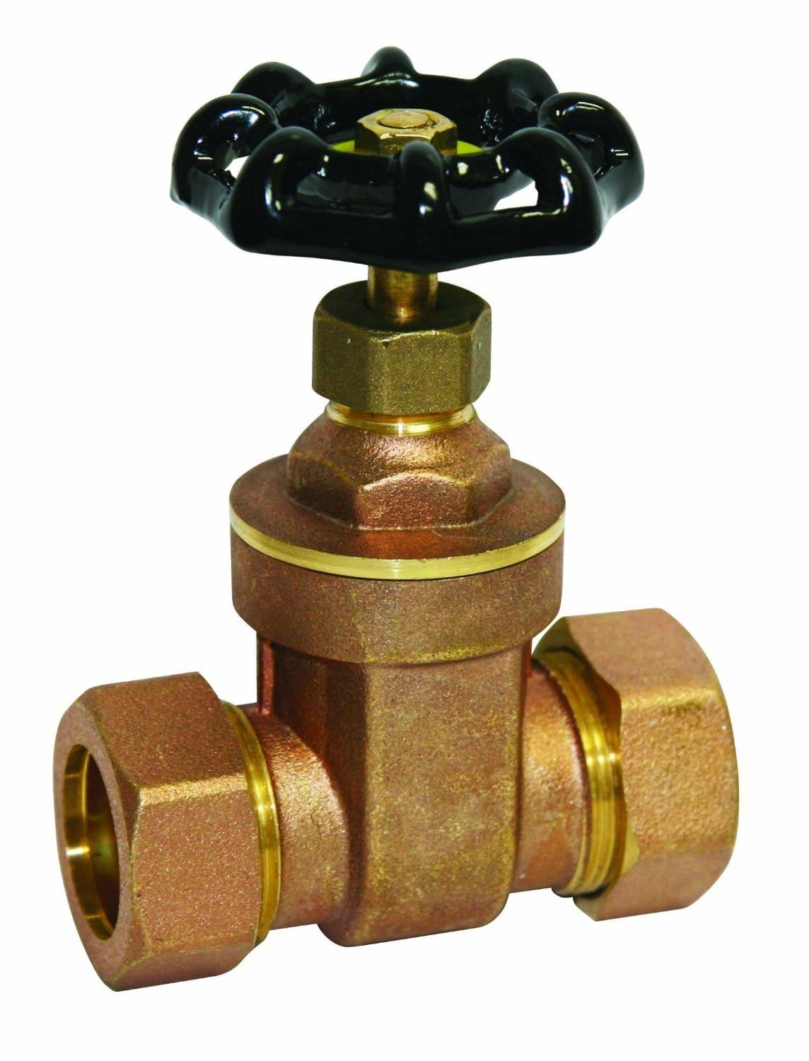 1" Compression Brass Gate Valve (Lead Free)