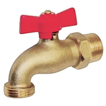 1/2" MIP Lead Free Hose Bibb W/Ball Valve Action