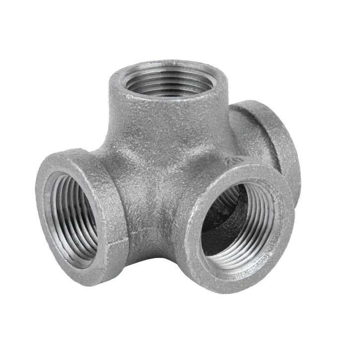 3/4" Black Side Outlet Tee (4 Way)