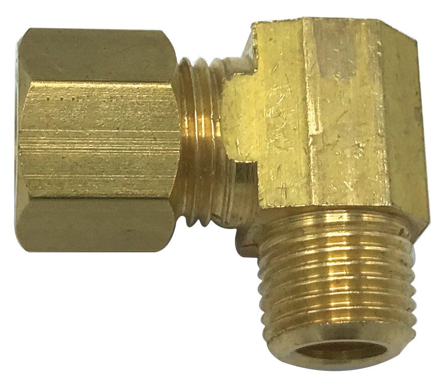 1/4" OD x 1/4" #69 Compression x MIP Elbow (Lead-Free)