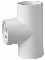 1-1/4" PVC Schedule 40 Tee SLIP x FPT x SLIP - Fittings N' Valves