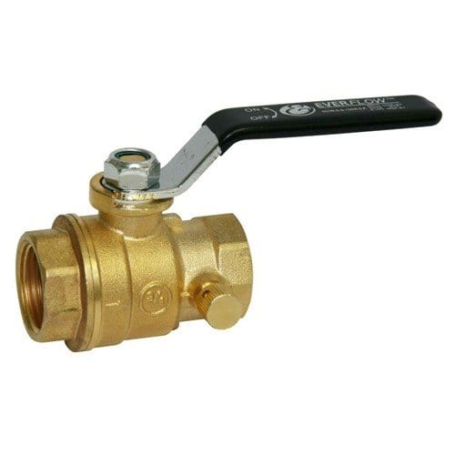 1" IPS Threaded Full Port Ball Value W/ Bleeder Drain, Lead Free