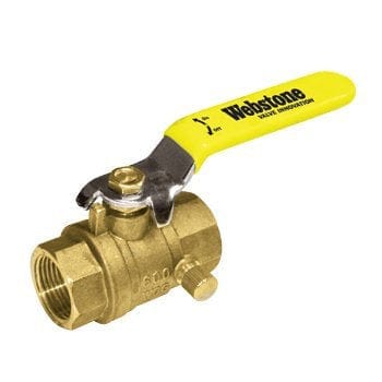 1/2" IPS Lead Free Full Port Brass Ball Valve W/Bleeder