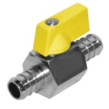 1/2" PEX Chrome Plated Mini Ball Valve