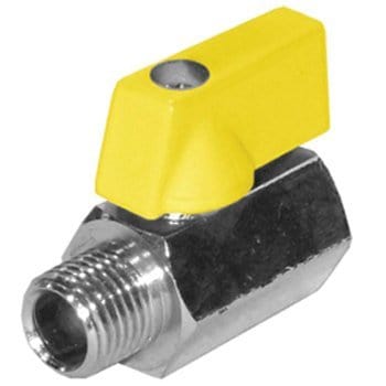 3/8" MIP x FIP Chrome Plated Mini Ball Valve