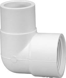 1" PVC Schedule 40 90° Street Elbow SP x FPT - Fittings N' Valves