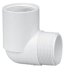 3/4" PVC Schedule 40 90° Street Elbow MPT x FPT - Fittings N' Valves