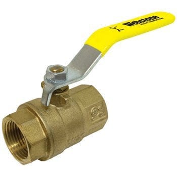 1-1/2" IPS Full Port Brass Ball Valve W/Stainless Steel Lever - Fittings N' Valves