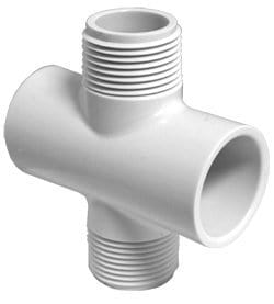 1" Manifold PVC Schedule 40 Cross SLIP x MPT