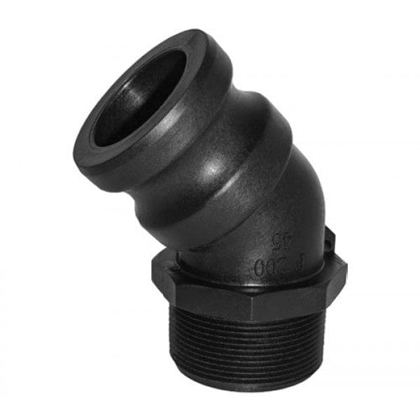 45-Degree Cam Lever Coupling - Male Adapter X MPT - 2" x 2" - Fittings N' Valves