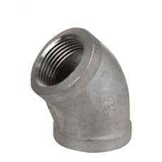 1-1/2" 150# 304 Stainless Steel Cast Threaded 45 Elbow Heavy