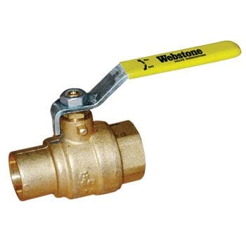 3/4" SWT x FIP Full Port Brass Ball Valve - Fittings N' Valves
