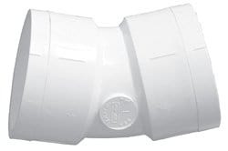 3" 22-1/2° PVC Schedule 40 Elbow SLIP x SLIP
