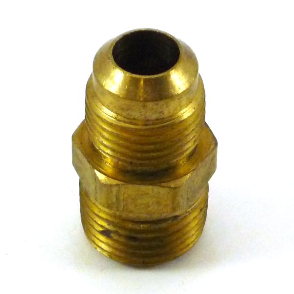 1/2 In Brass Tube OD Flare x MIP Male Adapter - Fittings N' Valves