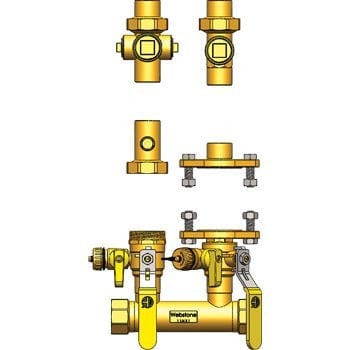 1-1/4" FIP Hydro-Core NB Component Kit: Wall 1 - Fittings N' Valves