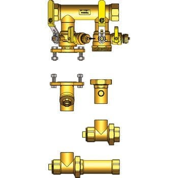1-1/2" FIP Hydro-Core NB Component Kit: Floor Standing / Side Mount 3 - Fittings N' Valves