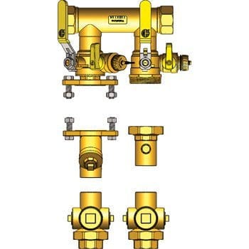 1-1/2" FIP Hydro-Core NB Component Kit: Flr/Top 2 - Fittings N' Valves