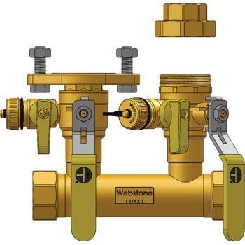 1-1/4" FIP Run x 1" Hydro-Core Left Kit - Fittings N' Valves