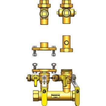 1-1/4" FIP Hydro-Core NB Component Kit: Wall 1 - Fittings N' Valves