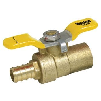 1/2" SWT x 1/2" PEX Ball Valve W/Wing Handle