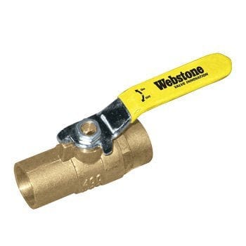 1-1/4" C x C Standard Port Brass Ball Valve - Fittings N' Valves