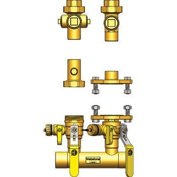 1-1/4" SWT Hydro-Core NB Component Kit: Wall Hung 1 - Fittings N' Valves