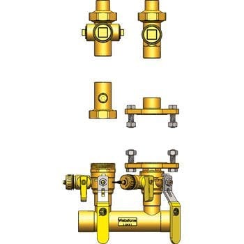 1-1/4" SWT Hydro-Core NB Component Kit: Wall Hung 1 - Fittings N' Valves