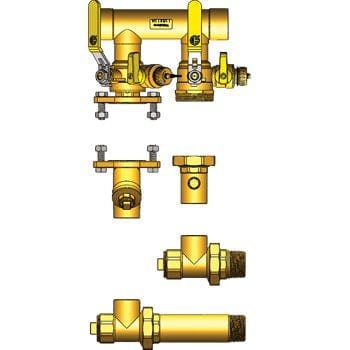 1-1/2" SWT Hydro-Core NB Component Kit: Floor Standing/Side Mount 1 - Fittings N' Valves