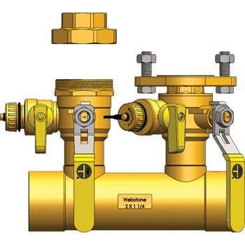 2" SWT Run x 1-1/4" Hydro-Core Right Kit - Fittings N' Valves
