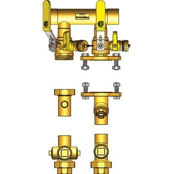 1-1/4" SWT Hydro-Core Nb Component Kit: Floor Standing/Top Mount 1 - Fittings N' Valves