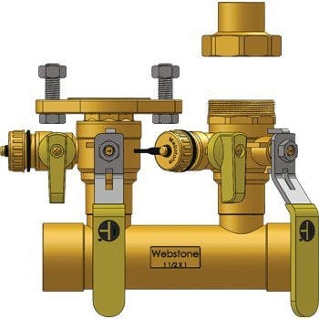 1-1/2" SWT Run x 1" Hydro-Core Left Kit - Fittings N' Valves