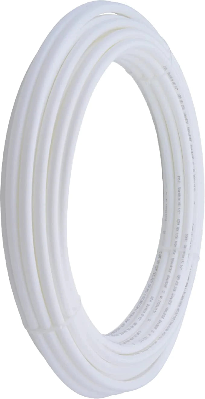 1/2" x 100' PEX-A Potable Water - 100' Coil - White - Fittings N' Valves