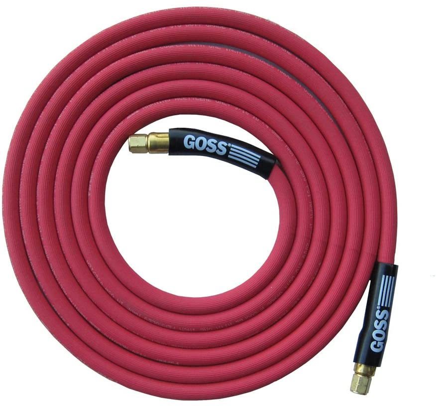 Goss Grade R, Acetylene Hose, 12 feet long - Fittings N' Valves