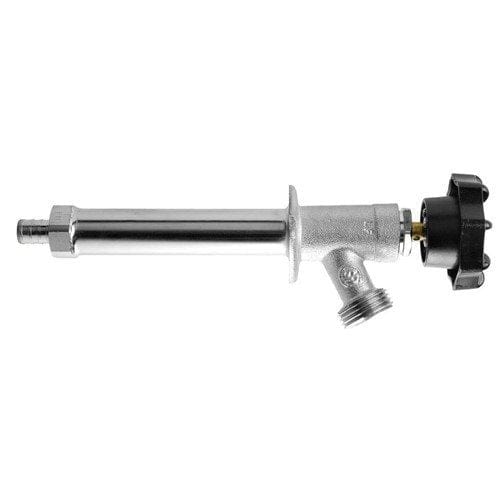 PEX Frost Free Sillcock - 6" length - 3/4" Hose x 1/2" PEX W/Chrome Plated Hose Bibb (Lead Free)