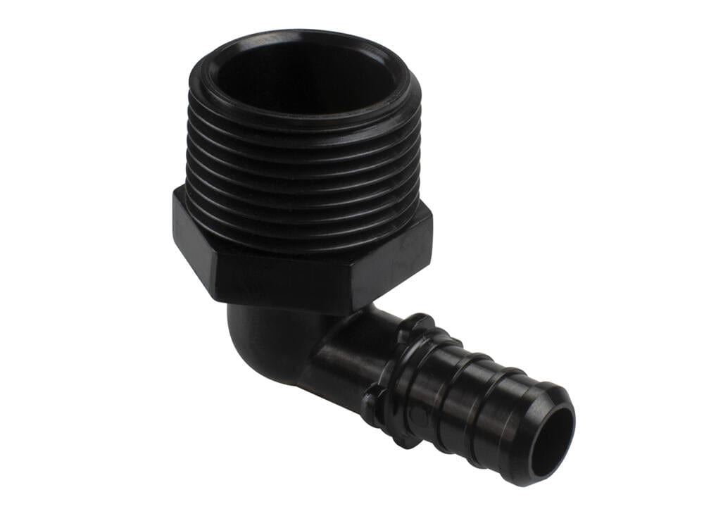 3/4" PEX x 1/2" MIP Elbow Poly