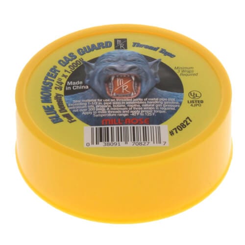 3/4" x 1000" Blue Monster Gas Guard PTFE Thread Seal Tape