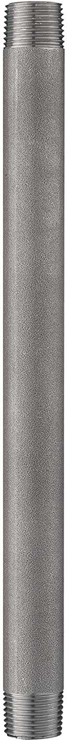 Ironwerks Designs 1/2" x 36" Industrial Décor Iron Pipe Fittings - Sandblast Finish, Threaded Pipe Nipple