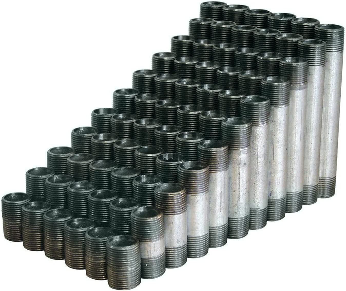 3/4" Assortment of 66 Galvanized Nipples Schedule 40 Set - Fittings N' Valves