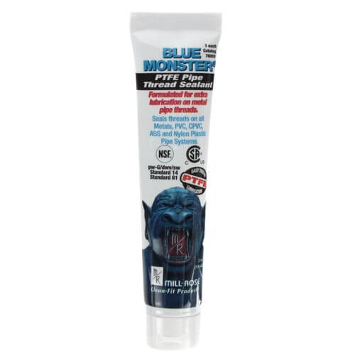 2 Ounce Tube Blue Monster Heavy-Duty Industrial Grade Thread Sealant with PTFE