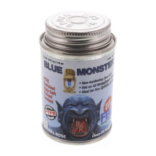 1/4 pint / 4 fl. oz. Blue Monster Stay-Soft PTFE Pipe Thread Sealant