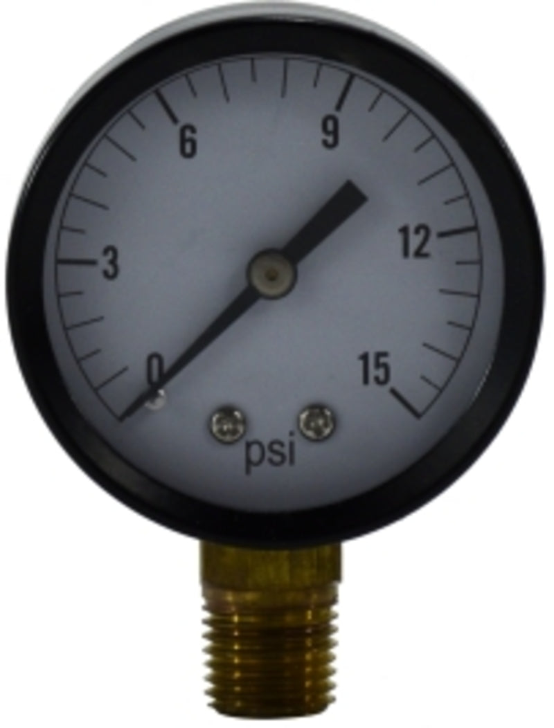 30-0PSI VACUUM LGHT GAUGE 2INCH - Fittings N' Valves