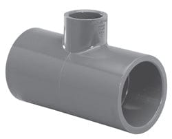 4" x 4" x 2 Slip x Slip x Slip Reducing Tee - Fittings N' Valves