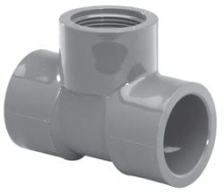 4" x 2-1/2"Tee Slip x Slip x FPT